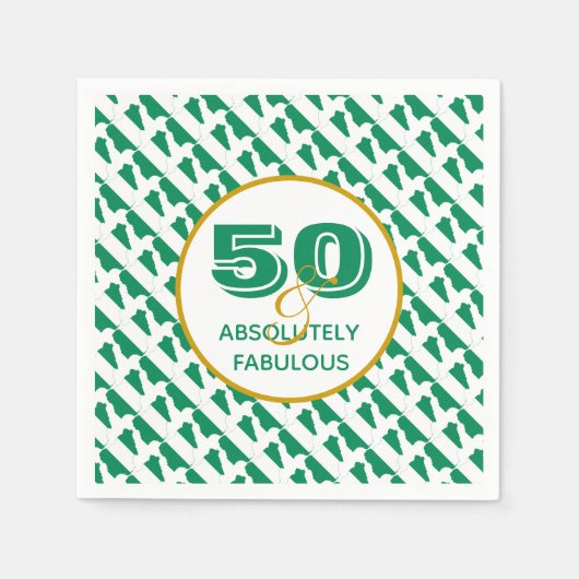 ナイジェリア50絶対に素晴らしいお祝い紙 スタンダードカクテルナプキン (正面)