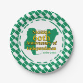 ナイジェリア60周年独立記念日 |ナイジェリア ペーパープレート (正面)