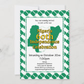 ナイジェリア60番目の独立 | ナイジェリア国旗 招待状 (正面)