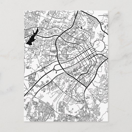 ナイジェリア アブジャ 地図 ポストカード (正面)