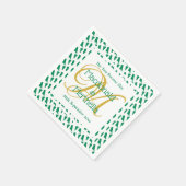 ナイジェリア カスタム モノグラム 結婚式 お祝い 紙 スタンダードカクテルナプキン (角)