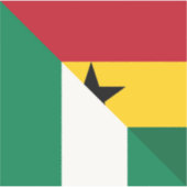 ナイジェリア・ガーナ国旗Nigeria Ghana Naija シール (正面)