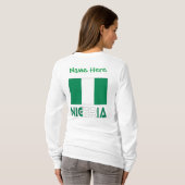 ナイジェリア ナイジェリア国旗 緑 カスタマイズ Tシャツ (裏面フル)