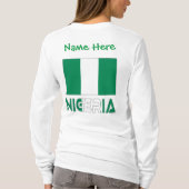 ナイジェリア ナイジェリア国旗 緑 カスタマイズ Tシャツ (裏面)