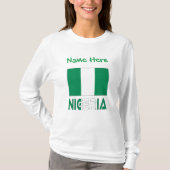 ナイジェリア ナイジェリア国旗 緑 カスタマイズ Tシャツ (正面)