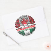 ナイジェリア・ナイジェリア・カナダ・ツリー・ルーツ国旗 ラウンドシール (封筒)