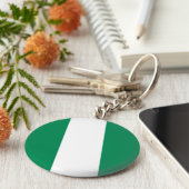 ナイジェリア(ナイジェリア)国旗 キーホルダー (側面)