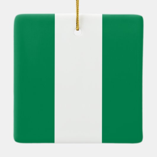 ナイジェリア(ナイジェリア)国旗 セラミックオーナメント (裏面)
