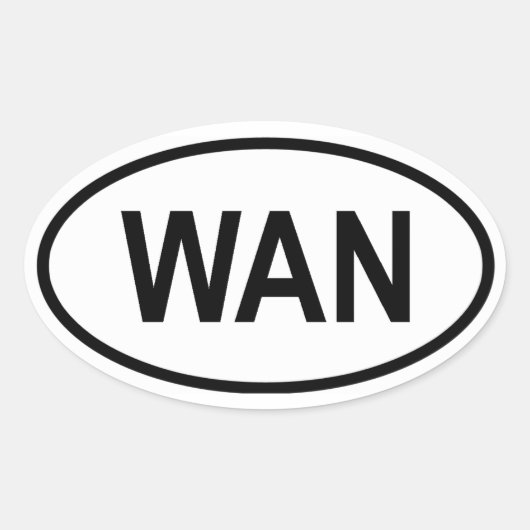 ナイジェリア「WAN」 楕円形シール (正面)