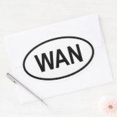 ナイジェリア「WAN」 楕円形シール (封筒)