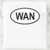 ナイジェリア「WAN」 楕円形シール (バッグ)