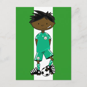 ナイジェリアW杯サッカー少年 ポストカード