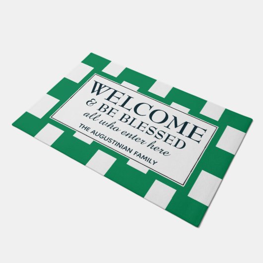 ナイジェリパーソナライズされたアウェルカム ドアマット (アングル)