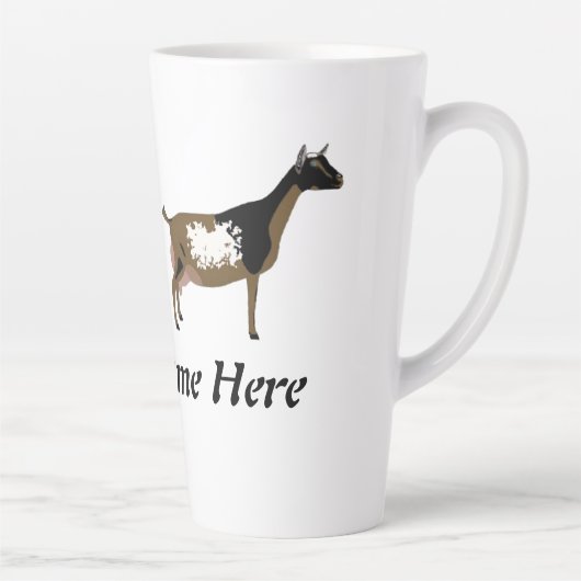 ナイジェリパーソナライズされたア矮乳乳製山羊ショー群 カフェラテマグ (右)