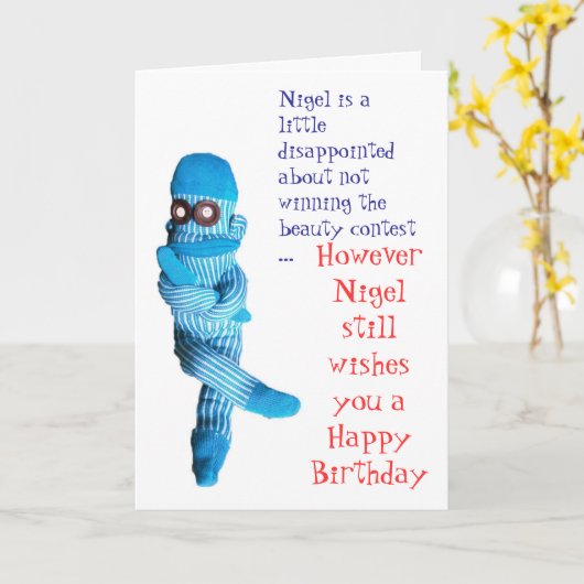 ナイジェルは失望した… カード (黄色い花)