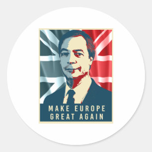 ナイジェルFarage -ヨーロッパを素晴らしく再度させて下さい- - ラウンドシール
