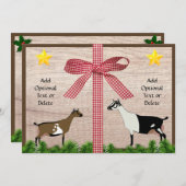 ナイジェ素朴リアとアルペンヤギのクリスマス挨拶 シーズンカード (正面/裏面)