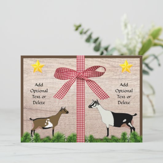 ナイジェ素朴リアとアルペンヤギのクリスマス挨拶 シーズンカード (スタンド正面)