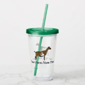 ナイジパーソナライズされたェリア矮乳乳製ヤギ アクリルタンブラー (裏面)