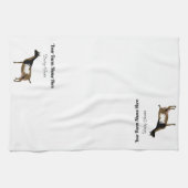 ナイジパーソナライズされたェリア矮乳乳製ヤギ キッチンタオル (横)