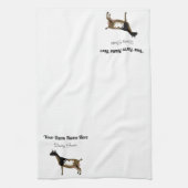 ナイジパーソナライズされたェリア矮乳乳製ヤギ キッチンタオル (縦)