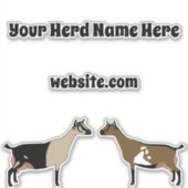ナイジパーソナライズされたェリア矮乳乳製ヤギ シール (正面)