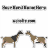 ナイジパーソナライズされたェリア矮乳乳製ヤギ シール (正面)