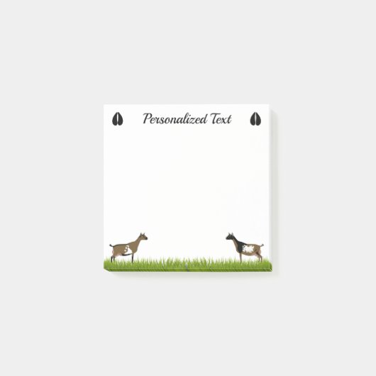 ナイジパーソナライズされたェリア矮乳乳製ヤギ ポストイット (正面)