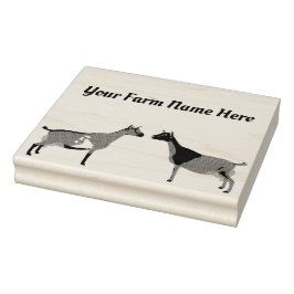 ナイジパーソナライズされたェリア矮乳乳製ヤギ ラバースタンプ