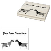 ナイジパーソナライズされたェリア矮乳乳製ヤギ ラバースタンプ (押印)