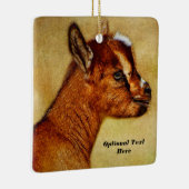 ナイジパーソナライズされたェリア矮乳乳製山羊 セラミックオーナメント (右)