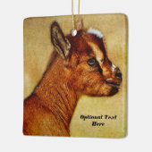 ナイジパーソナライズされたェリア矮乳乳製山羊 セラミックオーナメント (左)