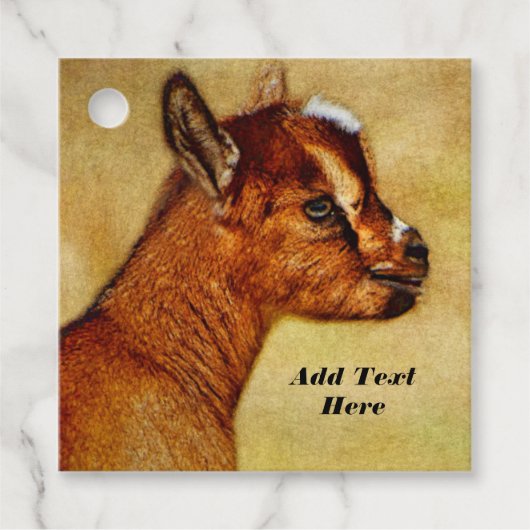 ナイジパーソナライズされたェリア矮乳乳製山羊 フェイバータグ (正面)