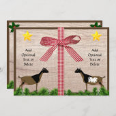 ナイジ素朴ェリア矮性山羊のクリスマスグリーティング シーズンカード (正面/裏面)