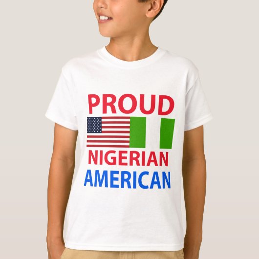 ナイジ誇りを持ったェリアアメリカ人 Tシャツ (正面)