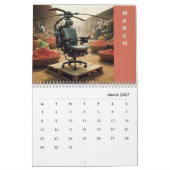 ナイジ飛んでいるェリアチェア(AI Art) カレンダー (3月 2027)