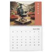 ナイジ飛んでいるェリアチェア(AI Art) カレンダー (3月 2026)