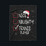 ナイスいけなテニスプレーヤーリストChristmas Santa Cl フリースブランケット<br><div class="desc">ニースいけなテニス選手リストのクリスマスサンタクロース</div>