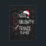 ナイスいけなテニスプレーヤーリストChristmas Santa Cl フリースブランケット<br><div class="desc">ニースいけなテニス選手リストのクリスマスサンタクロース</div>