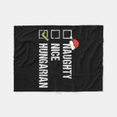 ナイスいけなハンガリーハンガリーサンタクリスマスGIF フリースブランケット (正面(横))