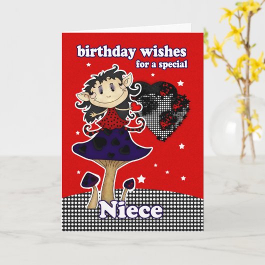 ナイスの誕生日はゴシックエルを使ったグリーティングカードをお願いします カード (黄色い花)