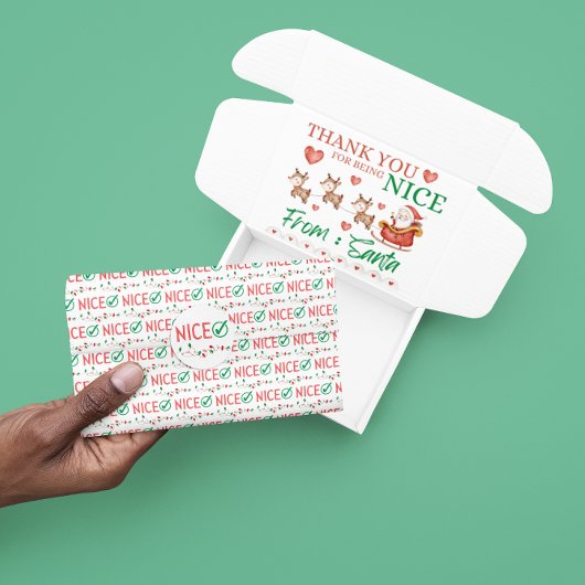 ナイスウィーチェックマーククリスマスティッシュペーパー 薄葉紙