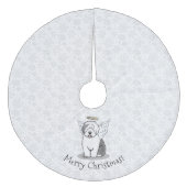 ナイスエンジェル旧英語シェプドッグ(グレー1) – かわいい フリース ツリースカート (正面)