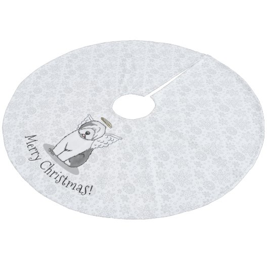 ナイスエンジェル旧英語シェプドッグ(グレー1) – かわいい フリース ツリースカート (アングル)