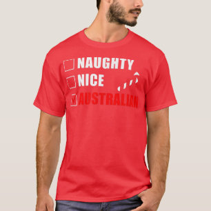 ナイスオいけなーストラリアキャンディーケーンクリスマスサンタ Tシャツ