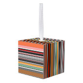 ナイスカラフルストライプ キューブオーナメント (裏面アングル)