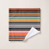 ナイスカラフルストライプ バスタオルセット (ウォッシュタオル)