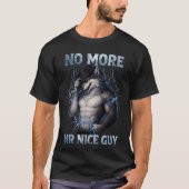 ナイスガイお断り アルファオオカミ ミーム 脳腐り Tシャツ (正面)