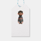 ナイスガイクリスマス小妖精や小人ホワイトギフトラベル ギフトタグ (正面)