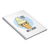 ナイスクリーム 面白い アイスクリーム ダジャレ ノートブック (右側)